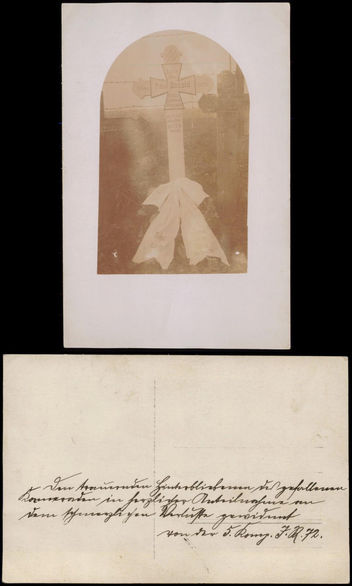 Loos Soldiers Grave Behind Barbed Wire WWII France 1918 Private Photo