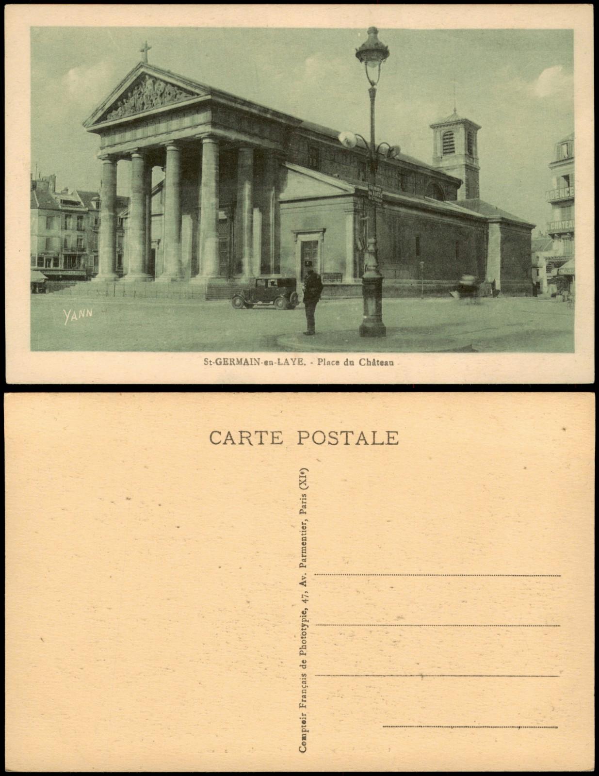CPA Saint-Germain-en-Laye Place du Château 1920