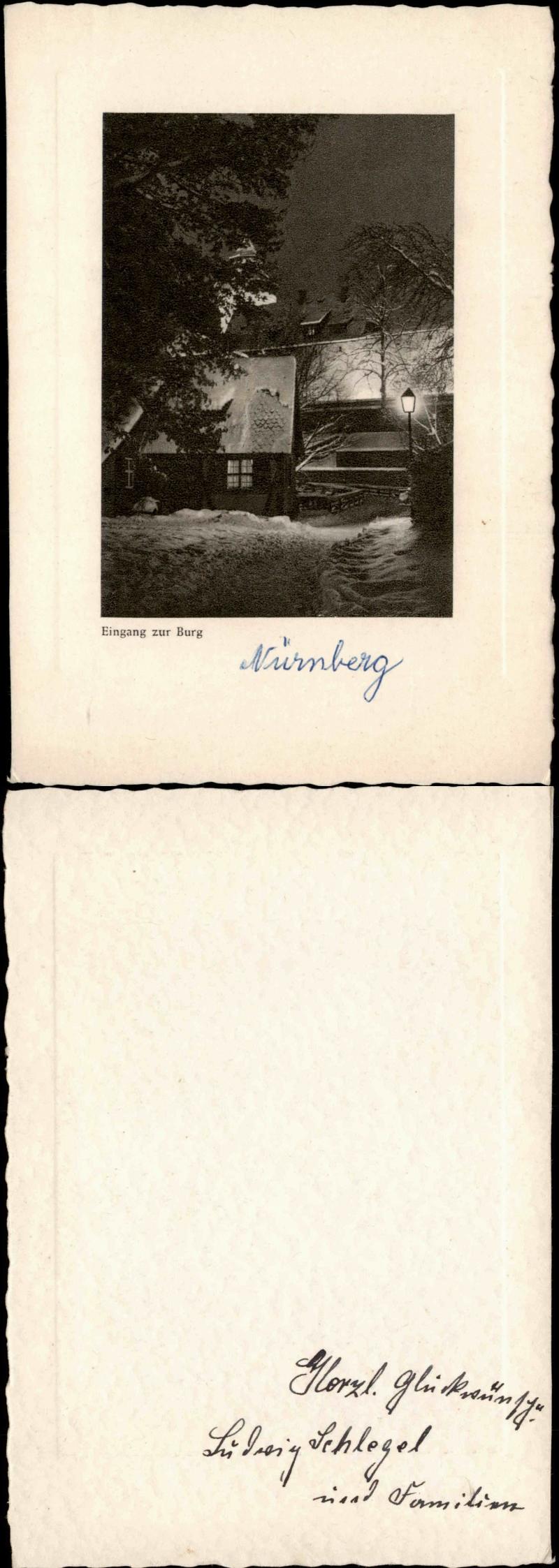 Nuremberg Nuremberg Castle – in winter night 1935