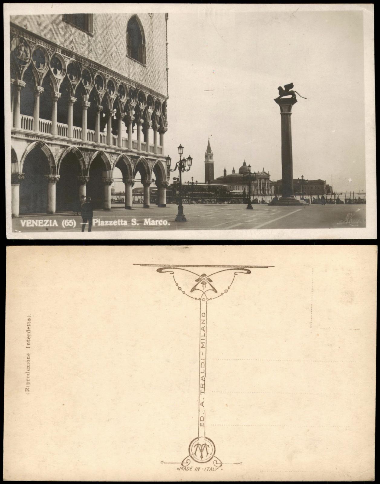 Cartoline Venice Venezia Piazzetta S. Marco 1930
